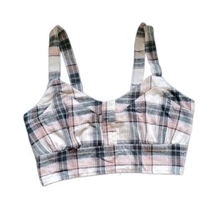 Passport plaid crop top L